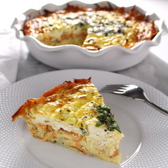 Herb Quiche with Sweet Potato Crust - Recipe photo by AimeeMarsLiving