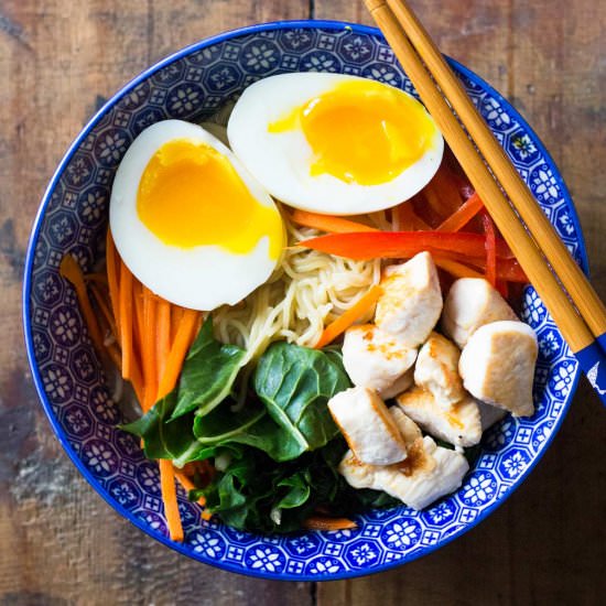 15-Minute Chicken Ramen Soup - Recipe photo by GreenHealthyCooking