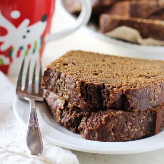 maple gingerbread loaf - Recipe photo by Cook Nourish Bliss