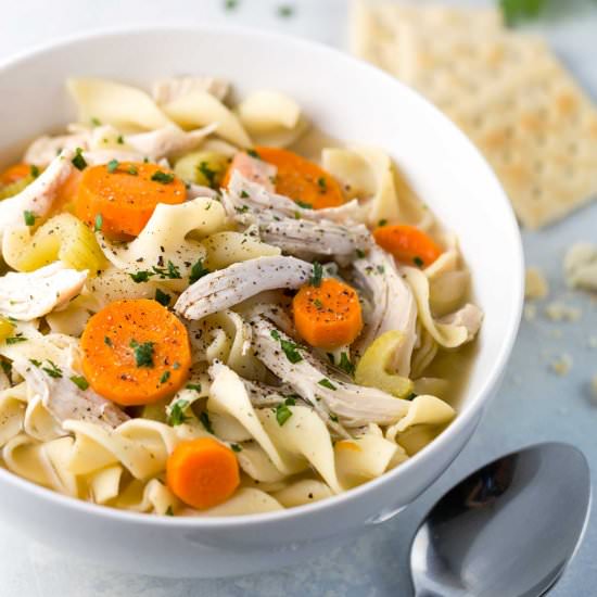 Slow Cooker Chicken Noodle Soup - Recipe photo by Jessica Gavin
