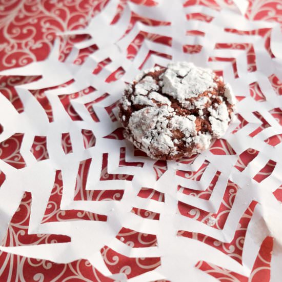 Red Velvet Marshmallow Crinkles - Recipe photo by A Sweet Little Life