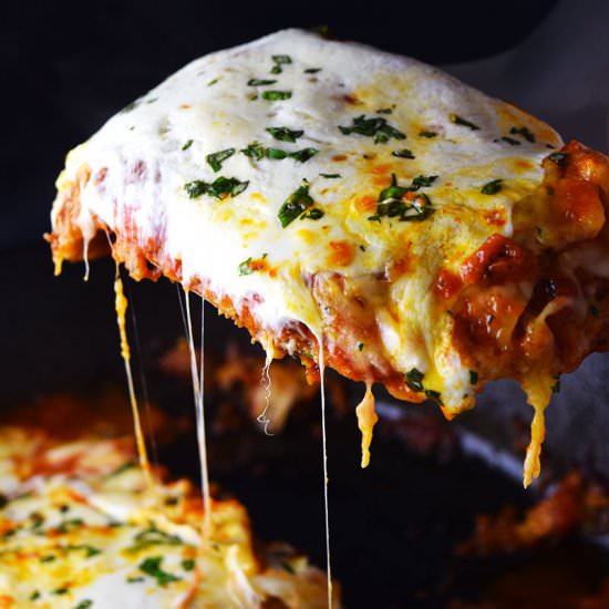 One-Skillet Chicken Parmesan Recipe - Recipe photo by Kitchen Swagger