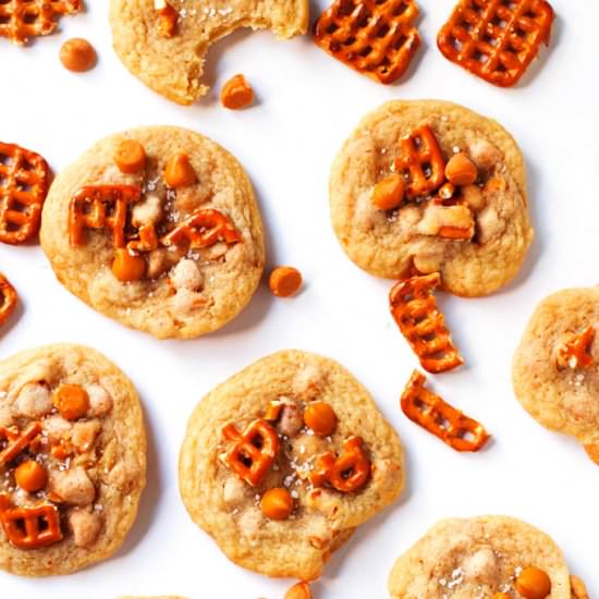 Pretzel & Butterscotch Chip Cookies - Recipe photo by platingsandpairings