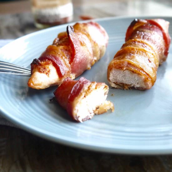 Bacon Wrapped Chicken Tenders - Recipe photo by perchancetocook.com