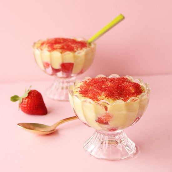 Zabaglione with Strawberries - Recipe photo by GlitterandBubbles