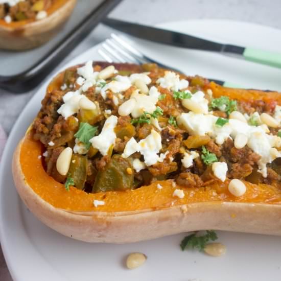 Moroccan Lamb Stuffed Butternut Squash - Recipe photo by kirstywats