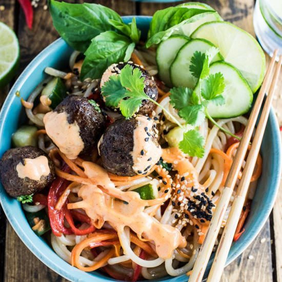 Banh Mi Noodle Bowls - Recipe photo by The Endless Meal