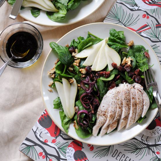 Balsamic Chicken & Pear Winter Salad - Recipe photo by teaspoonliving