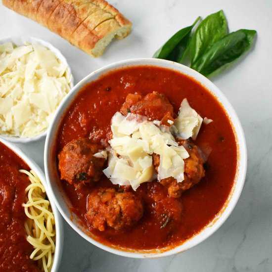 Best Ever Spaghetti and Meatballs - Recipe photo by Modern Honey