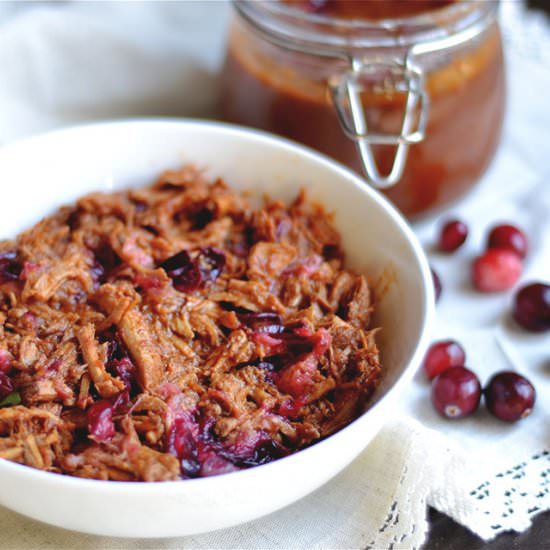 Cranberry BBQ Pulled Pork - Recipe photo by wholesomelicious