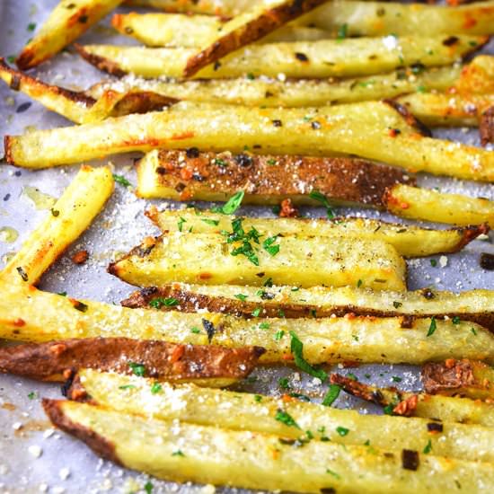 Baked Parmesan Truffle Fries - Recipe photo by Kitchen Swagger