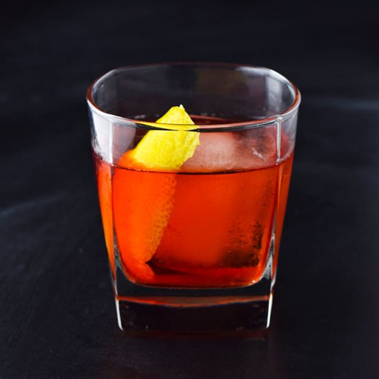 Boulevardier VSOP Cocktail - Recipe photo by Kitchen Swagger