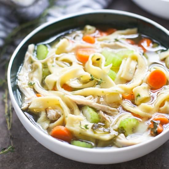 The Best Chicken Noodle Soup - Recipe photo by cookingforkeeps
