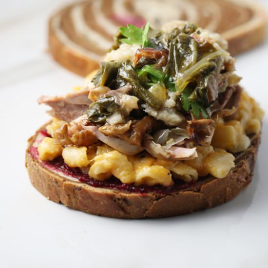 Thanksgiving leftovers sandwich - Recipe photo by FoodFlavorz