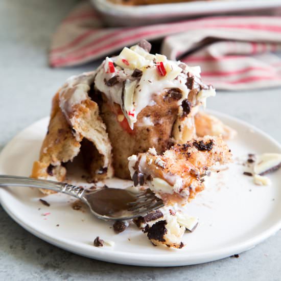 Peppermint Bark Rolls - Recipe photo by the little epicurean