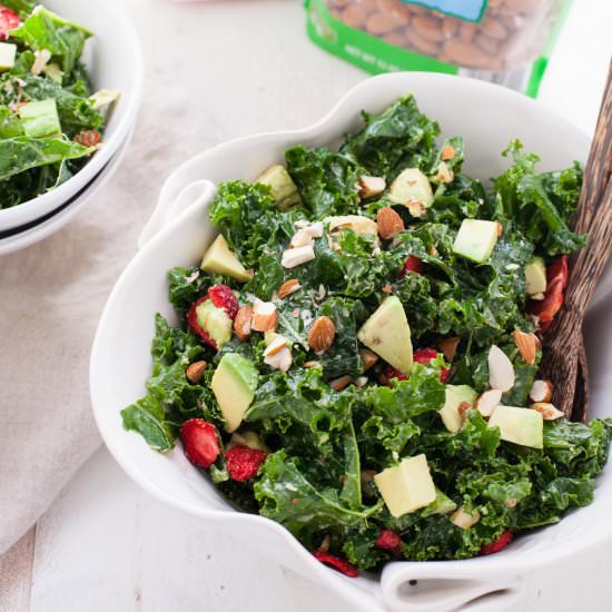 Kale Salad & Lemon Yogurt Dressing - Recipe photo by karalydonRD