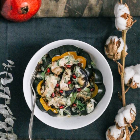 Roasted Squash and Chicken Bowl - Recipe photo by Pale0-ish