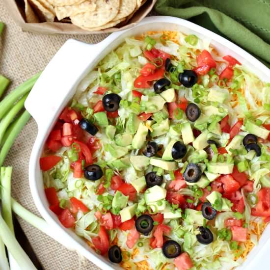 Easy Vegetarian Taco Dip - Recipe photo by SlapDashMom