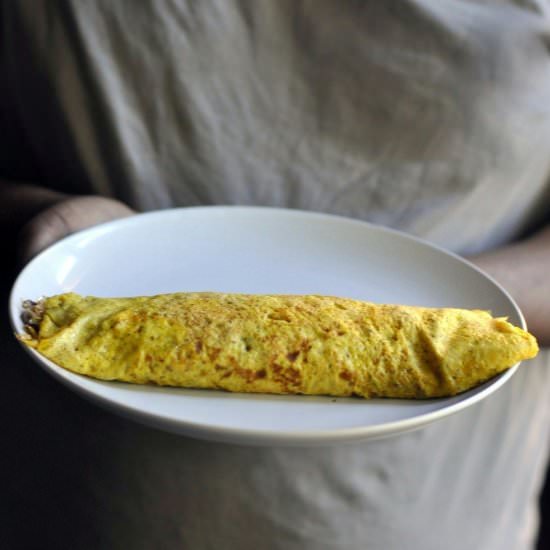 Asparagus And Mushroom Omelet Roll - Recipe photo by JeeviKitchen