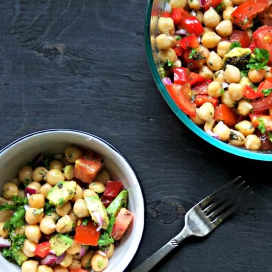 Chickpea Avocado Salad - Recipe photo by chewsandbrews