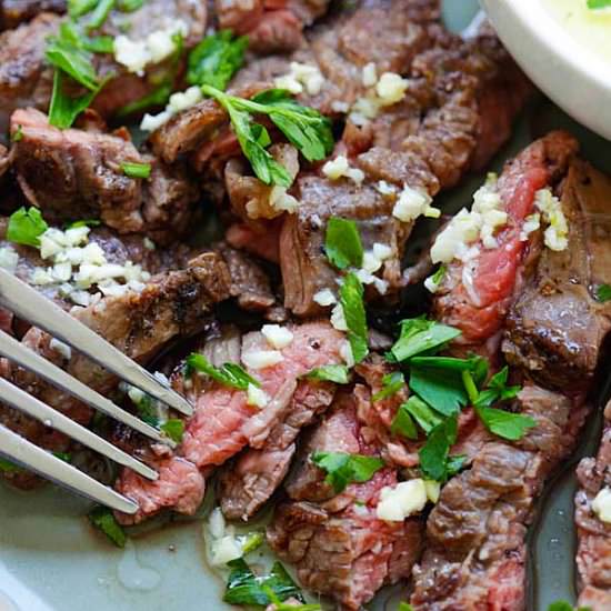 Garlic Butter Brazilian Steak - Recipe photo by rasamalaysia