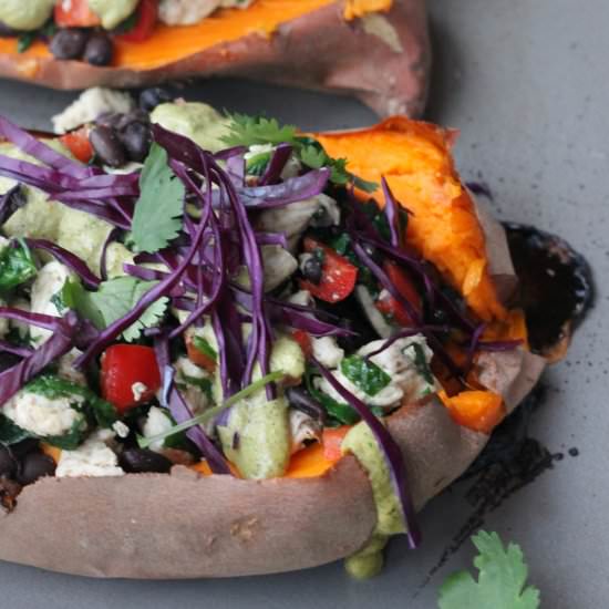 Stuffed Sweet Potatoes - Recipe photo by organicallymandy