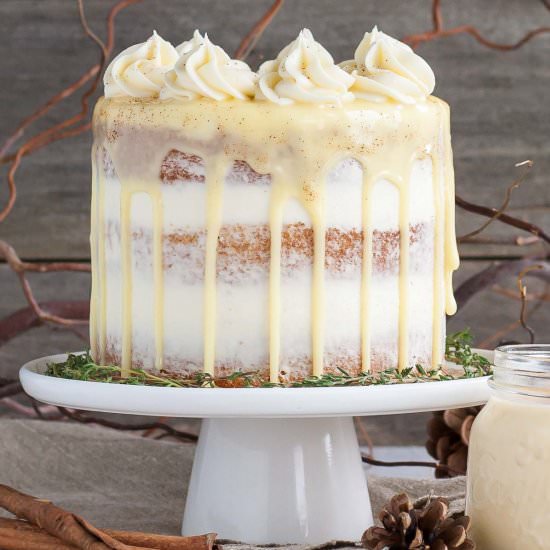 Spiked Eggnog Cake - Recipe photo by Livforcake