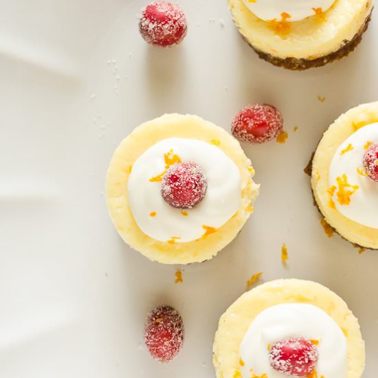 Mini Cranberry Orange Cheesecakes - Recipe photo by flavorthemoments
