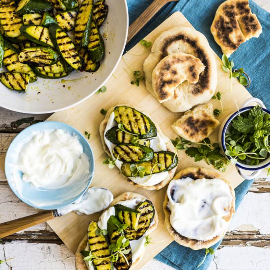 Flatbreads with Grilled Zucchini - Recipe photo by heinstirred