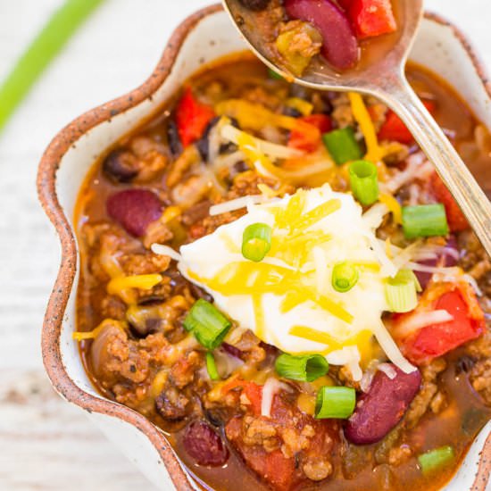 Slow Cooker Beef Chili - Recipe photo by Averie