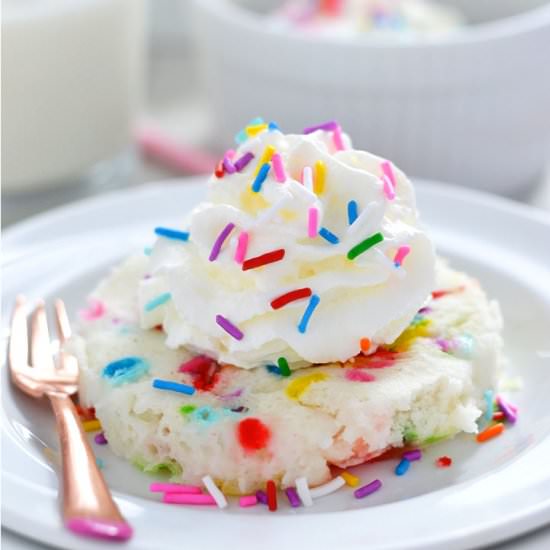 Gluten Free Funfetti Mug Cake - Recipe photo by What The Fork Food Blog