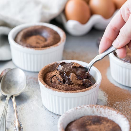Paleo Chocolate Melting Cakes - Recipe photo by bakerita