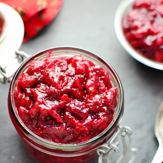 Easy Boozy Cranberry Sauce - Recipe photo by everydayhealthyrecipes