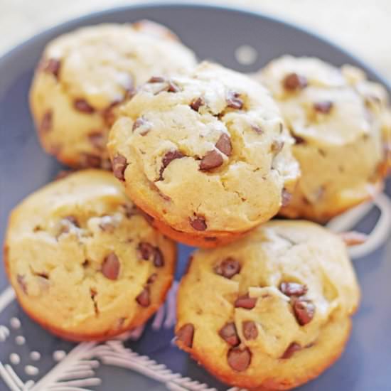 Mini Chocolate Chip Muffins - Recipe photo by gutsyglutenfreegal