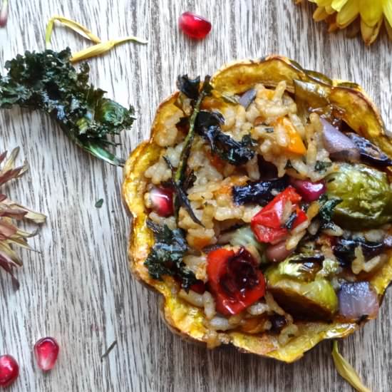 Veggie Medley Roasted Squash - Recipe photo by honeyandspiced