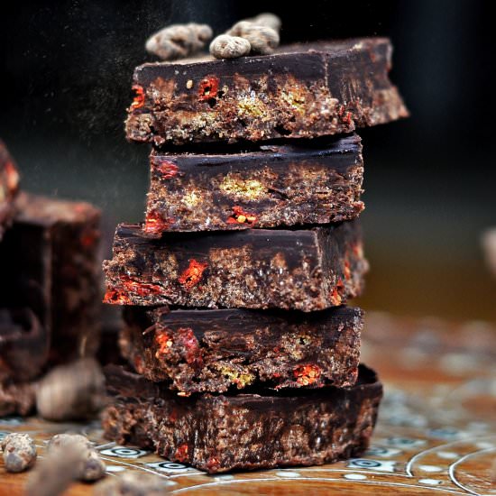 Goji & Ginger Tiffin - Recipe photo by thehungryherbivores