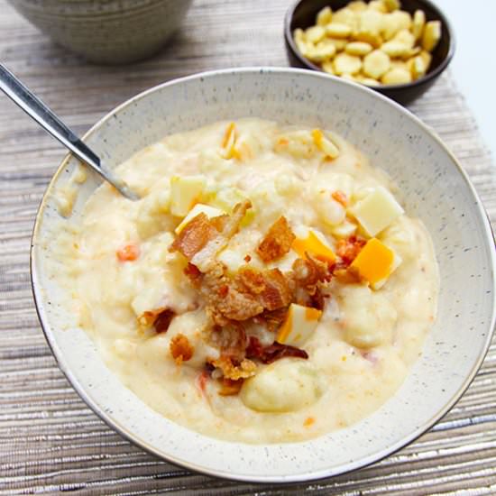 Chunky Loaded Potato Soup - Recipe photo by suebeehomemaker