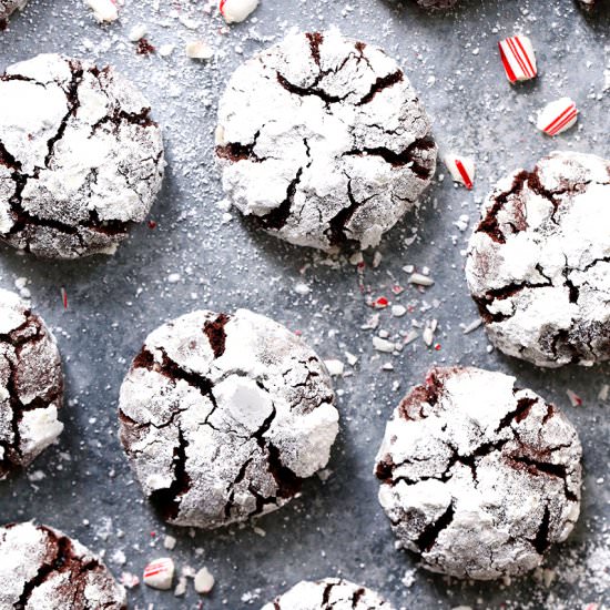 Chocolate Peppermint Crinkle Cookie - Recipe photo by tuttidolci