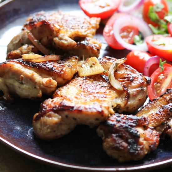 Lemon Pan-fried Chicken - Recipe photo by Spice the Plate