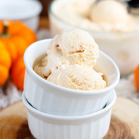 Pumpkin Marshmallow Ice Cream - Recipe photo by JennMeyering