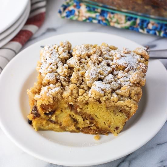 Panettone French Toast Bake - Recipe photo by mysequinedlife