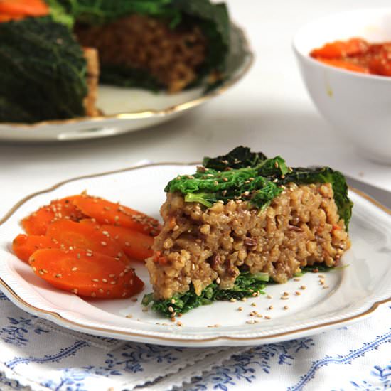 Risotto Savoy Cabbage “Cake” - Recipe photo by adinutza