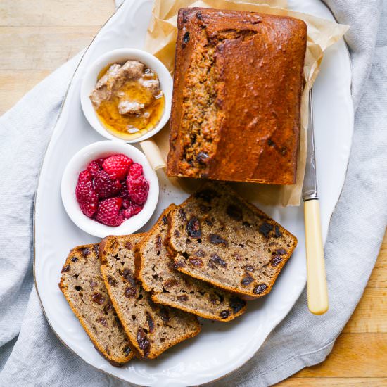 Earl Grey Banana Loaf Cake (GF) - Recipe photo by Nourish Everyday