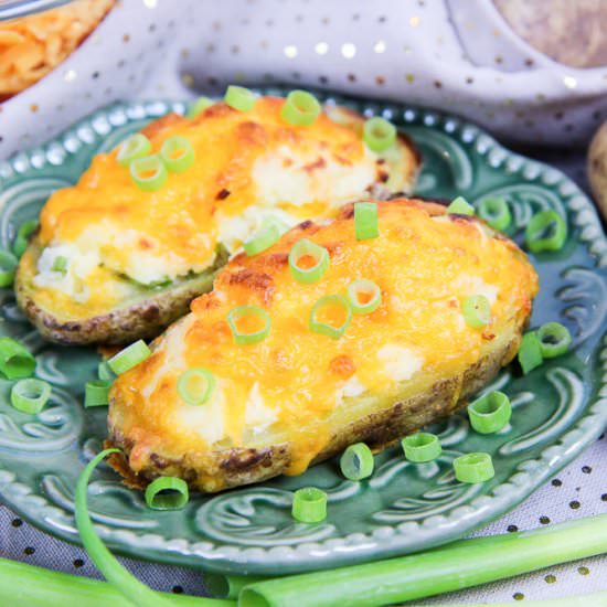 Healthier Twice Baked Potatoes - Recipe photo by RunninginaSkirt