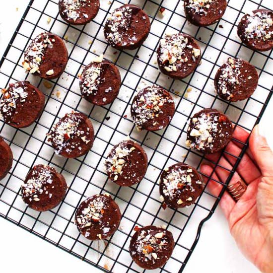 Chocolate Shortbread Cookies - Recipe photo by platingsandpairings