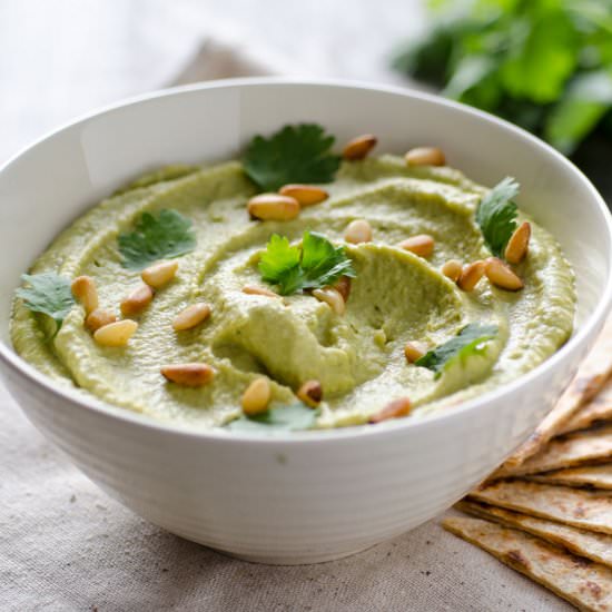 Roasted Poblano Hummus - Recipe photo by dorastable