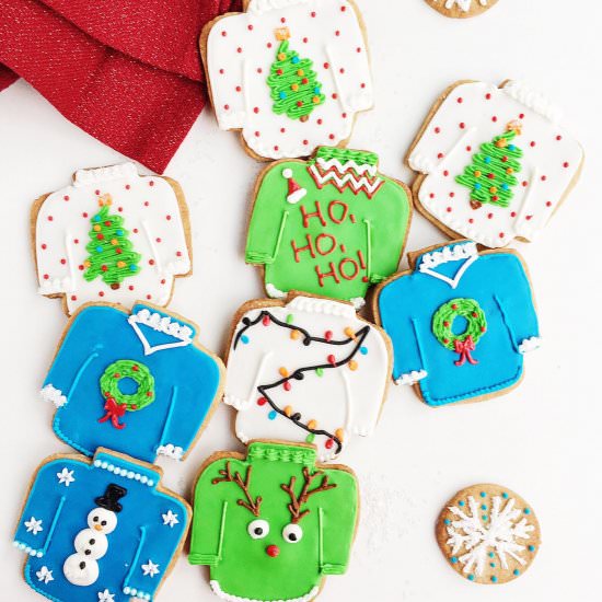 Ugly Christmas Sweater Cookies - Recipe photo by ParsnipsandPastries