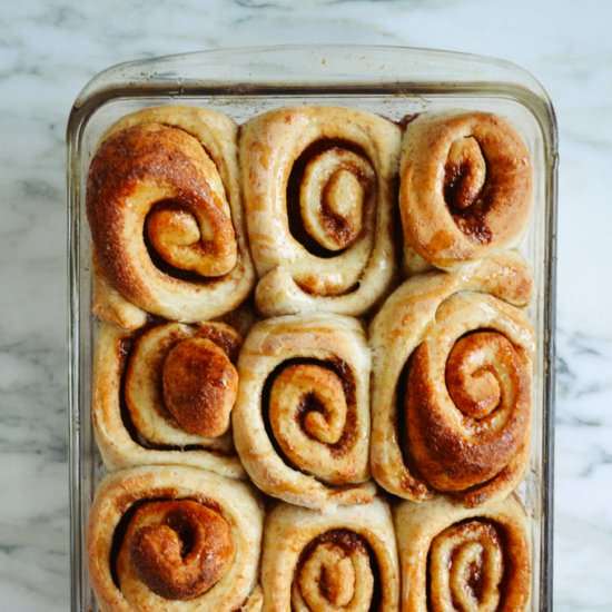 Easy Whole Wheat Cinnamon Buns - Recipe photo by youcaneatnow