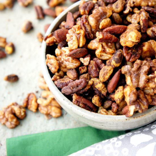 Southwestern Roasted Christmas Nuts - Recipe photo by spill the greens