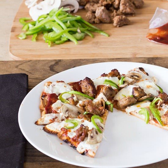 Flat Bread Pizza - Recipe photo by PearTreeKitchen